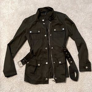 White House Black Market Lightweight Belted Jacket